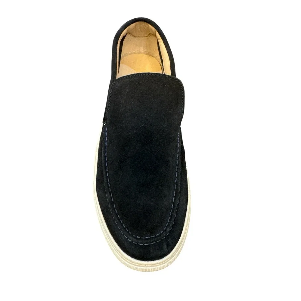 PS POELMAN Men's Size 10 Navy Suede Leather Loafer‎ Driving Shoe Slip On